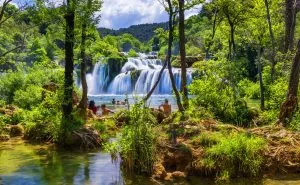 Don't miss Krka Park's waterfalls during your ride